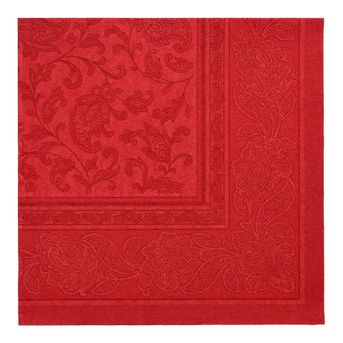 Servietten "ROYAL Collection" 1/4-Falz 40 cm x 40 cm bordeaux "Ornaments"