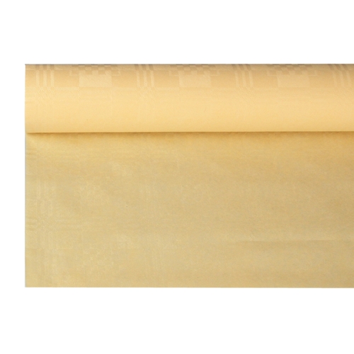 Papiertischtuch mit Damastprägung 8 m x 1,2 m creme