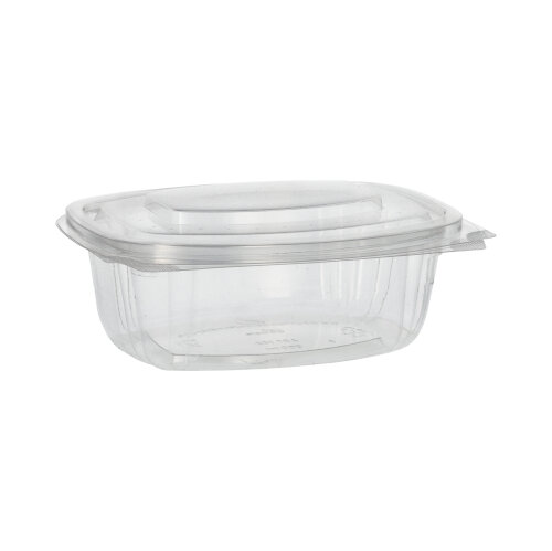 Feinkost- und Salatschalen mit Klappdeckeln, PLA "pure" 500 ml 6,4 cm x 16,1 cm x 13,2 cm glasklar