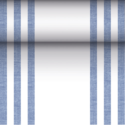 Tischläufer, stoffähnlich, PV-Tissue Mix "ROYAL Collection" 24 m x 40 cm blau "Lines"