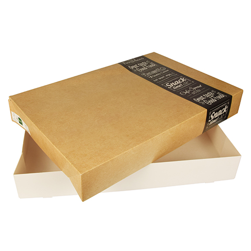 Transport- und Catering-Kartons "pure" eckig 8 cm x 37,5 cm x 55,5 cm "Good Food" groß