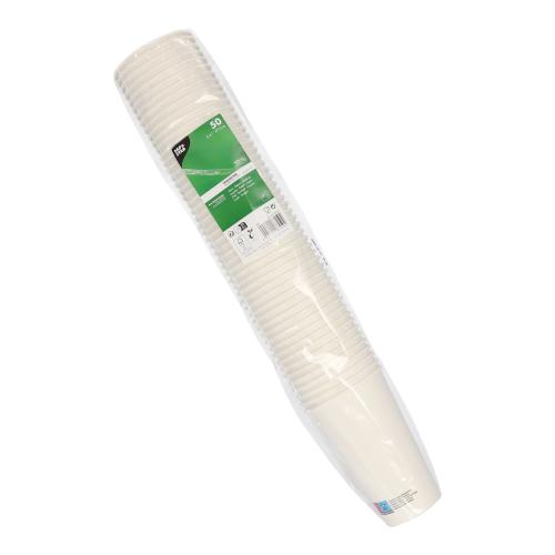 Trinkbecher, Pappe 0,4 l Ø 9 cm · 13,9 cm weiss