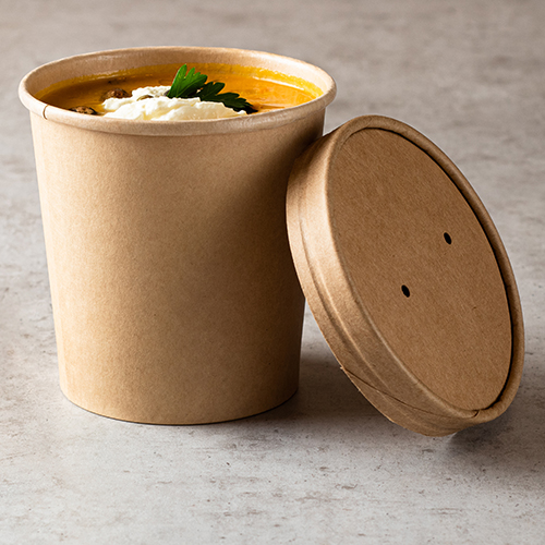 Suppenbecher, Pappe 180 ml Ø 9,8 cm · 4,9 cm braun