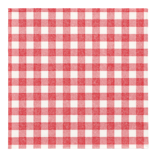 Servietten "ROYAL Collection" 1/4-Falz 40 cm x 40 cm rot "Vichy Karo"