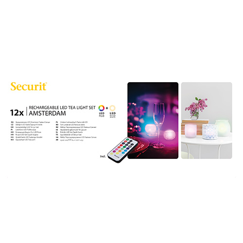 LED-Teelichte inkl. Ladestation Ø 4 cm · 5 cm farbig "Amsterdam" Leuchtdauer 12-40h