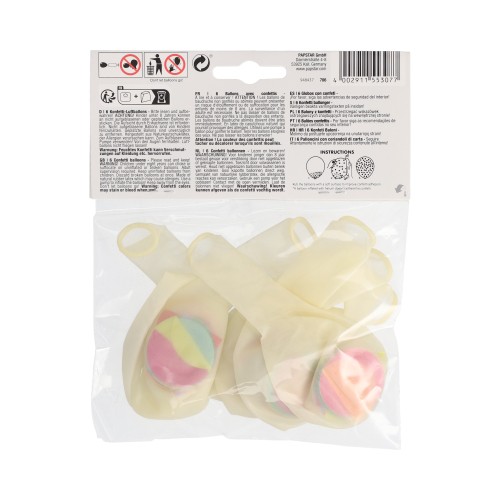Luftballons Ø 29 cm mit buntem Konfetti