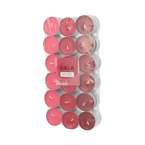 "GALA" Duftlichte Ø 3,8 cm · 1,7 cm bordeaux - Black Cherry "Ton in Ton"