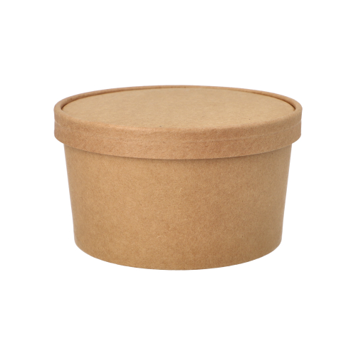 Salatschalen, Pappe rund 1000 ml Ø 15 cm · 7,5 cm braun
