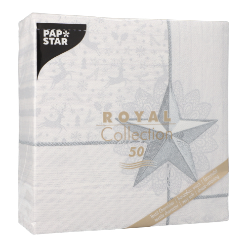 Servietten "ROYAL Collection" 1/4-Falz 40 cm x 40 cm weiss "Rising Star"