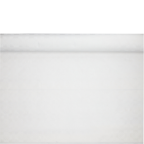 Papiertischtuch mit Damastprägung 25 m x 1 m weiss