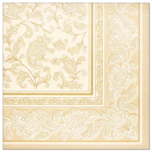 Servietten "ROYAL Collection" 1/4-Falz 40 cm x 40 cm champagner "Ornaments"