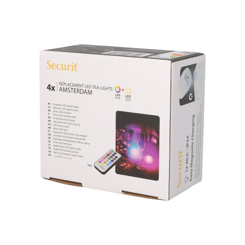 LED-Teelichte Nachfüllpack Ø 4 cm · 5 cm farbig "Amsterdam" Leuchtdauer 12-40h