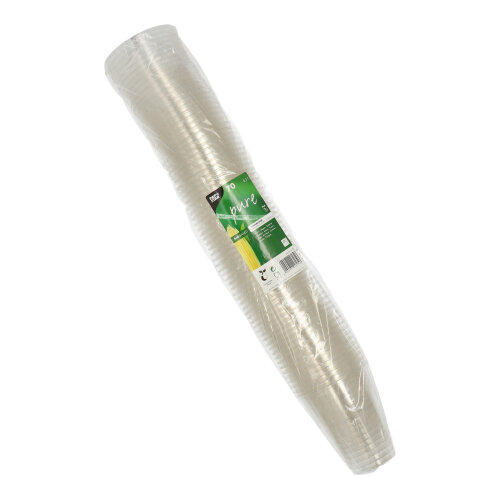 Kaltgetränkebecher, PLA "pure" 0,3 l Ø 9,5 cm · 11 cm glasklar mit Schaumrand