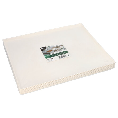 Servierplatten, Zuckerrohr "pure" eckig 32,5 cm x 26,5 cm x 1 cm weiss "Cella"