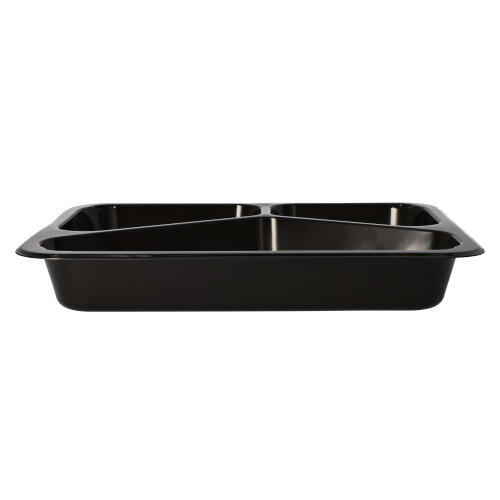 Mikrowellenschalen, PP 3-geteilt 765 ml 3,2 cm x 22,7 cm x 17,8 cm schwarz