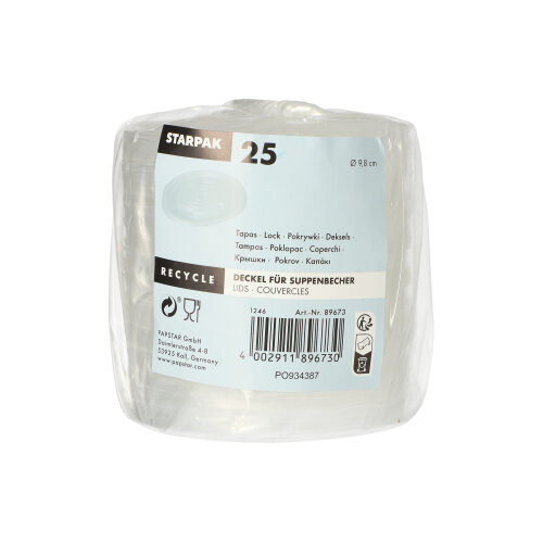 Deckel für Suppenbecher, PP Ø 9,8 cm · 1 cm transparent