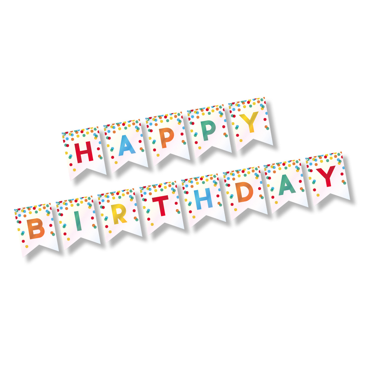 Grußkette 3,5 m x 20 cm "Happy Birthday"