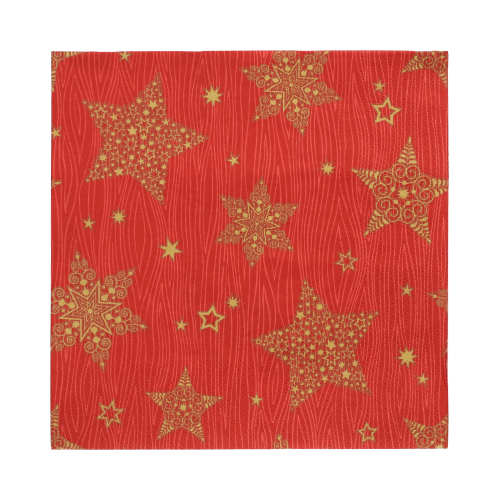 Servietten, 3-lagig 1/4-Falz 33 cm x 33 cm rot "Christmas Shine"