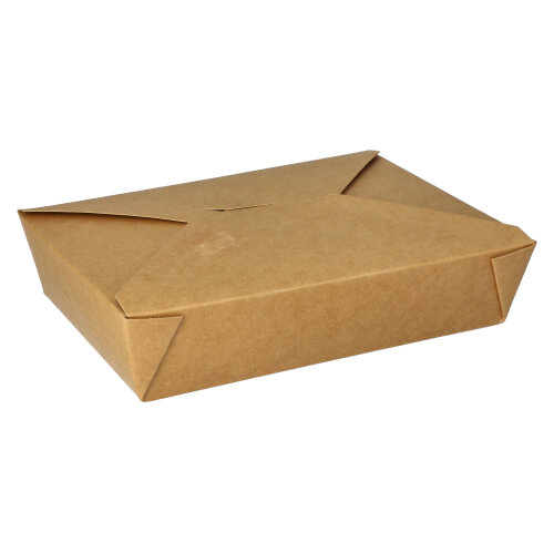Lunchboxen, Pappe "pure" 1500 ml 4,8 cm x 14 cm x 19,7 cm braun