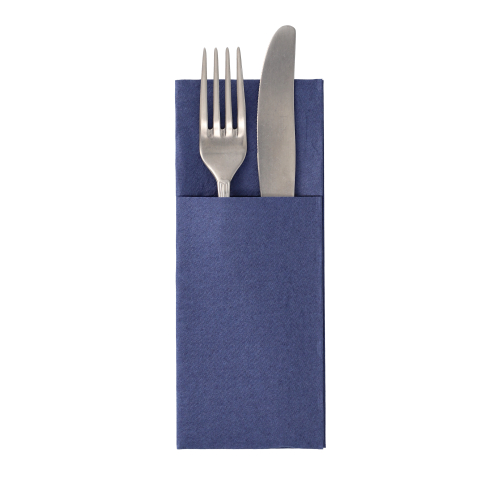 Servietten "ROYAL Collection" 40 cm x 30 cm dunkelblau mit Besteckfalz