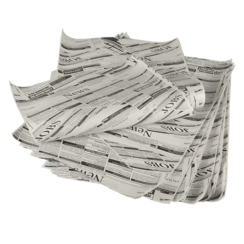 kg Einschlagpapiere, Pergament-Ersatz 35 cm x 25 cm "Newsprint" fettdicht