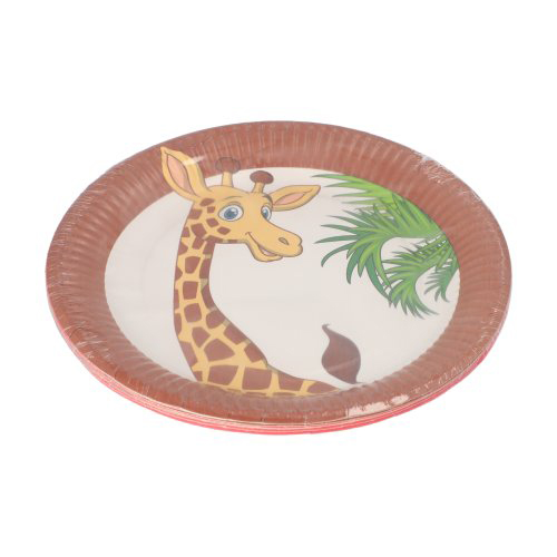 Teller, Pappe rund Ø 23 cm "Jungle" mixed