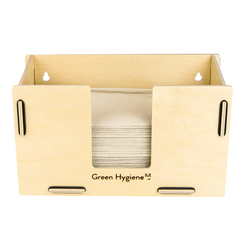 "Green Hygiene" Spender für Handtuchpapier "KÜCHENSTUBE" 16,5 cm x 28,5 cm x 15 cm natur