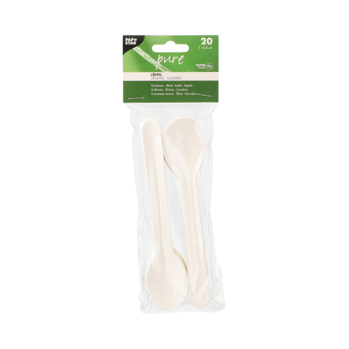 Löffel, Papier "pure" 15,8 cm weiss