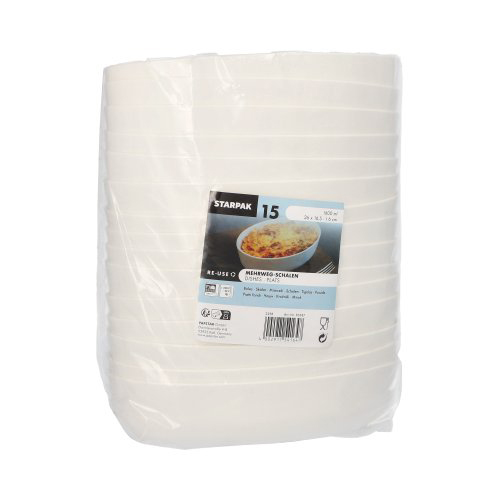Mehrweg-Schalen oval 1600 ml 6 cm x 16,5 cm x 26 cm weiss "Cella"