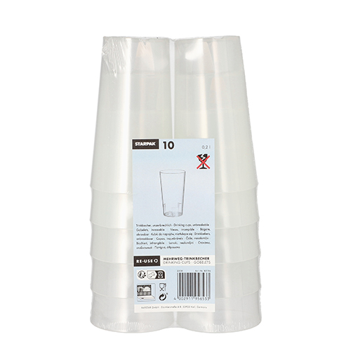 Mehrweg-Trinkbecher 0,2 l Ø 6,5 cm · 11,4 cm transluzent
