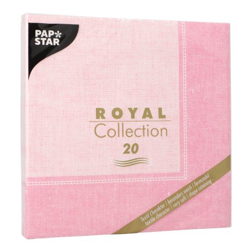Servietten "ROYAL Collection" 1/4-Falz 40 cm x 40 cm rosa "Linum"
