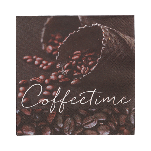 Servietten, 3-lagig 1/4-Falz 33 cm x 33 cm "Coffeetime"