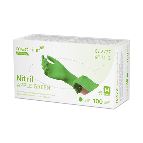 "Medi-Inn Classic" Handschuhe, Nitril puderfrei apfelgrün "Nitril Apple Green" Größe: M