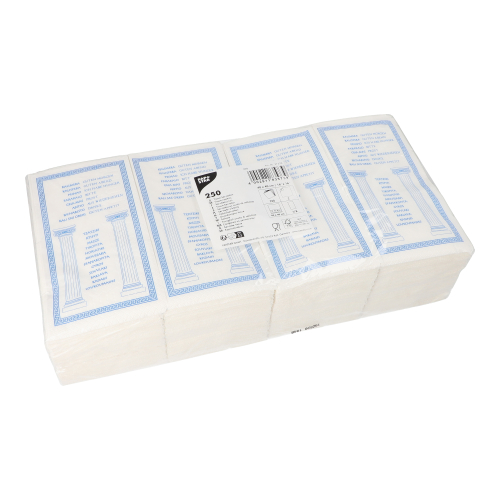 Servietten, 2-lagig 1/8-Falz 40 cm x 40 cm weiss "Greece"