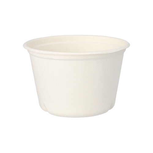 Suppenbecher, Zuckerrohr "pure" 600 ml Ø 14 cm · 9 cm weiss