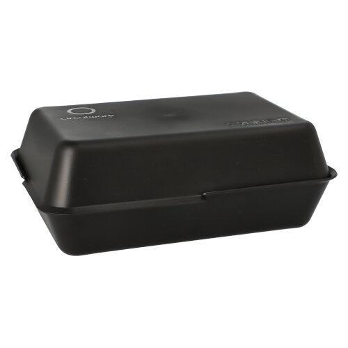 "Circulware" Mehrweg-Foodboxen 7,8 cm x 23,4 cm x 15,6 cm schwarz , 2-teilig