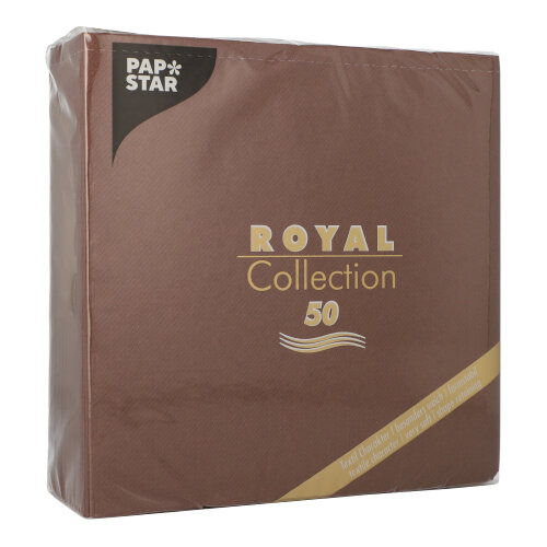 Servietten "ROYAL Collection" 1/4-Falz 40 cm x 40 cm braun