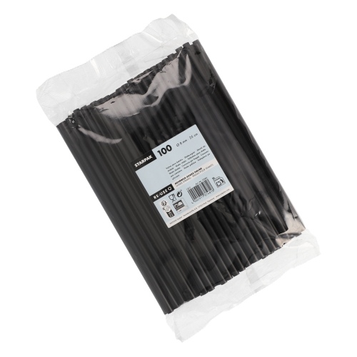 Mehrweg-Shake-Halme PP Ø 8 mm · 25 cm schwarz