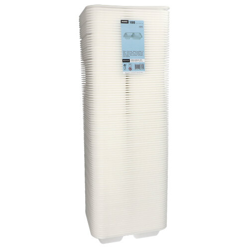 Siegelschalen, XPS 2-geteilt 1000 ml 4,2 cm x 21,2 cm x 24,7 cm weiss laminiert