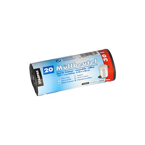 Müllbeutel, LDPE 30 l 60 cm x 50 cm grau 17 my