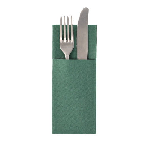 Servietten "ROYAL Collection" 40 cm x 30 cm dunkelgrün mit Besteckfalz