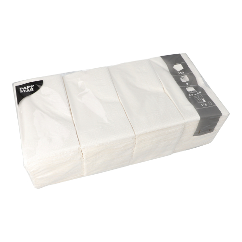 Servietten, 3-lagig 1/8-Falz 40 cm x 40 cm weiss