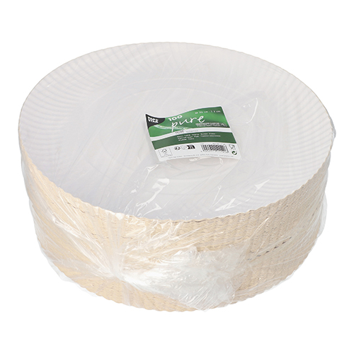 Teller, Pappe "pure" rund Ø 32 cm · 2 cm weiss