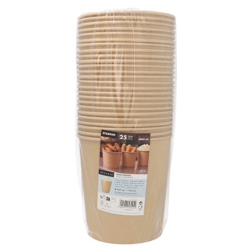 Food-Buckets 3800 ml Ø 18,7 cm · 19,5 cm braun