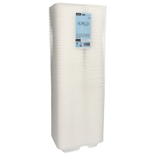 Siegelschalen, XPS 2-geteilt 725 ml 4,2 cm x 18,5 cm x 23,5 cm weiss laminiert