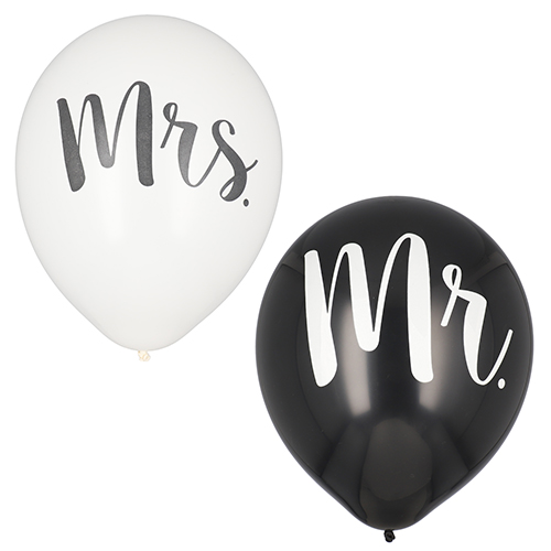 Luftballons Ø 29 cm "Mr. + Mrs."