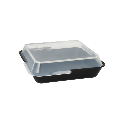 "Circulware" Mehrweg-Schalen Mix & Match eckig 3 cm x 15,6 cm x 15,6 cm schwarz