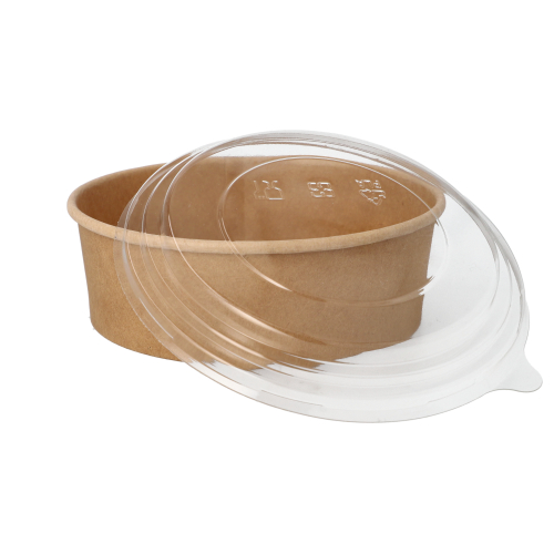 Salatschalen, Pappe rund 500 ml Ø 15 cm · 4,6 cm braun