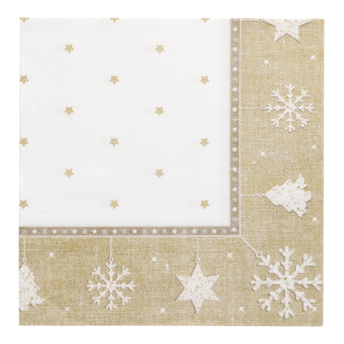 Servietten "ROYAL Collection" 1/4-Falz 40 cm x 40 cm gold "X-Mas"