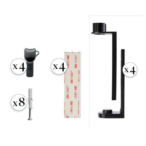 Wandhalter Pumpspender schwarz , zum kleben und schrauben